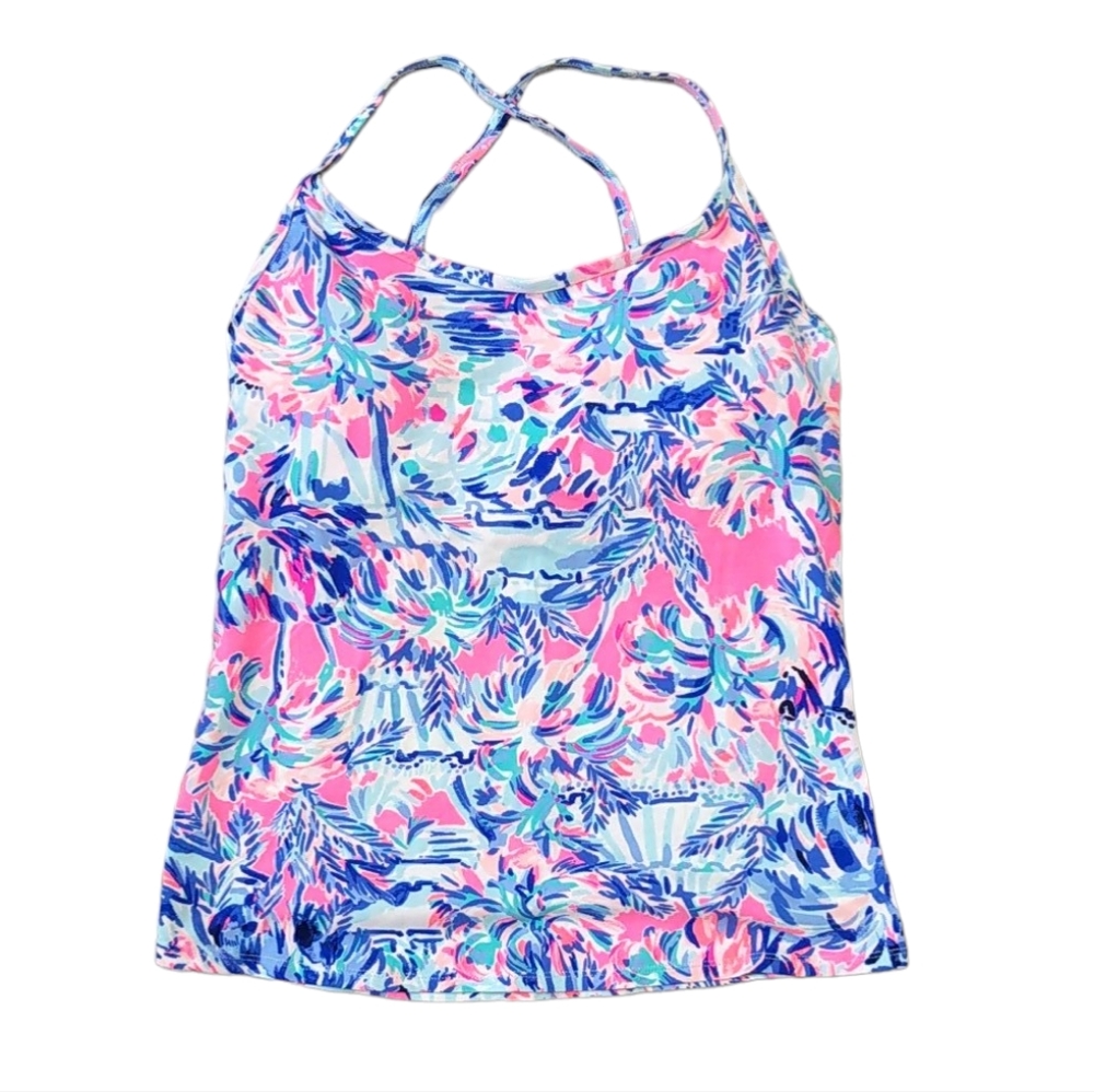 ARI BRA TANK UPF 50+, PUTTING GREEN COLORBLOCK STRIPE